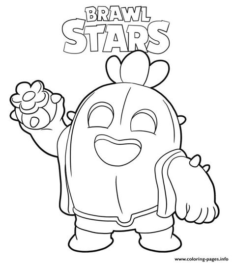 brawl stars ausmalbilder spike|Free Printable Brawl Stars Spike Coloring Pages